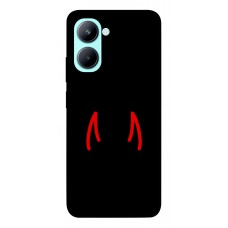 TPU чехол Demsky Red horns для Realme C33