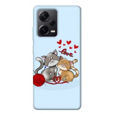 TPU чохол Demsky Два кота Love для Xiaomi Poco X5 Pro 5G