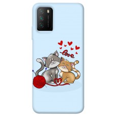 TPU чохол Demsky Два кота Love для Xiaomi Poco M3