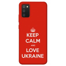 TPU чохол Demsky Keep calm and love Ukraine для Samsung Galaxy A02s