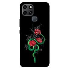 TPU чехол Demsky Snake in flowers для Infinix Smart 6