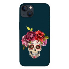 TPU чехол Demsky Flower skull для Apple iPhone 13 (6.1")