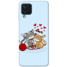 TPU чохол Demsky Два кота Love для Samsung Galaxy M22