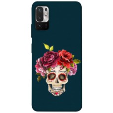 TPU чохол Demsky Flower skull для Xiaomi Redmi Note 10 5G