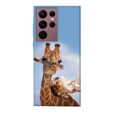 TPU чохол Demsky Милые жирафы для Samsung Galaxy S22 Ultra