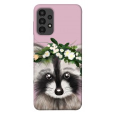 TPU чехол Demsky Raccoon in flowers для Samsung Galaxy A13 4G