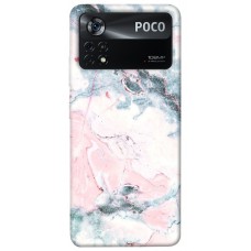 TPU чохол Demsky Розово-голубой мрамор для Xiaomi Poco X4 Pro 5G