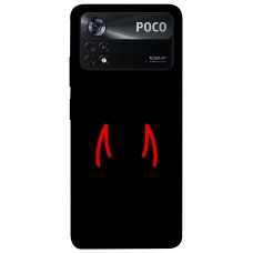 TPU чохол Demsky Red horns для Xiaomi Poco X4 Pro 5G