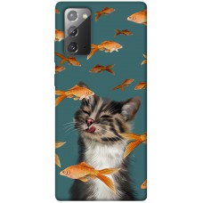 TPU чехол Demsky Cat with fish для Samsung Galaxy Note 20