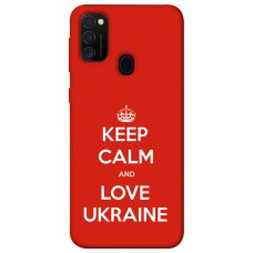 TPU чехол Demsky Keep calm and love Ukraine для Samsung Galaxy M21