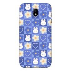 TPU чохол Demsky Кролики-квіточки для Samsung J730 Galaxy J7 (2017)