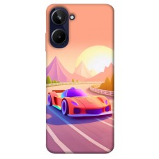 TPU чохол Demsky Машинка на заході сонця для Realme 10 4G