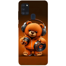 TPU чохол Demsky ведмежа меломан 2 (bear listening music) для Samsung Galaxy A21s