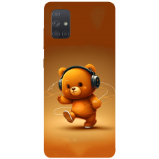 TPU чохол Demsky ведмежа меломан 3 (bear listening music) для Samsung Galaxy A71