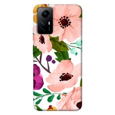 TPU чохол Demsky Акварельные цветы для Xiaomi Redmi Note 12S