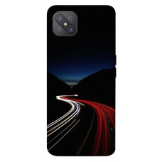 TPU чехол Demsky Красно-белая дорога для Oppo A92s