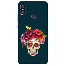 TPU чохол Demsky Flower skull для Xiaomi Redmi Note 5 Pro / Note 5 (AI Dual Camera)
