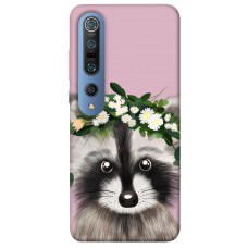 TPU чохол Demsky Raccoon in flowers для Xiaomi Mi 10 / Mi 10 Pro