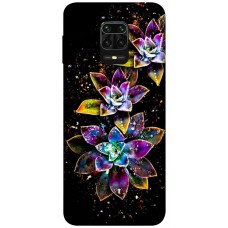 TPU чохол Demsky Flowers on black для Xiaomi Redmi Note 9s / Note 9 Pro / Note 9 Pro Max