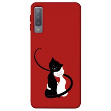 TPU чохол Demsky Влюбленные коты для Samsung A750 Galaxy A7 (2018)