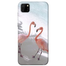 TPU чохол Demsky Flamingos для Huawei Y5p
