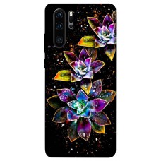 TPU чохол Demsky Flowers on black для Huawei P30 Pro