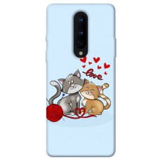 TPU чехол Demsky Два кота Love для OnePlus 8