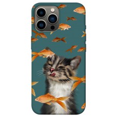 TPU чохол Demsky Cat with fish для Apple iPhone 12 Pro Max (6.7")
