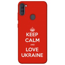 TPU чохол Demsky Keep calm and love Ukraine для Samsung Galaxy A11