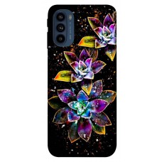 TPU чохол Demsky Flowers on black для Motorola Moto G41