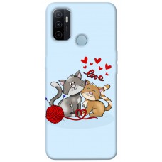 TPU чехол Demsky Два кота Love для Oppo A53 / A32 / A33