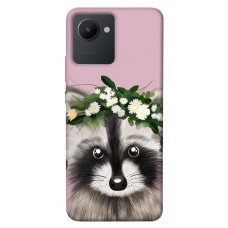 TPU чехол Demsky Raccoon in flowers для Realme C30