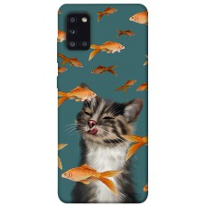 TPU чохол Demsky Cat with fish для Samsung Galaxy A31