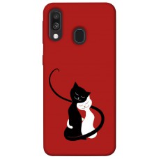 TPU чохол Demsky Влюбленные коты для Samsung Galaxy A40 (A405F)