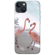 TPU чохол Demsky Flamingos для Apple iPhone 13 (6.1")
