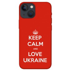 TPU чохол Demsky Keep calm and love Ukraine для Apple iPhone 13 mini (5.4")