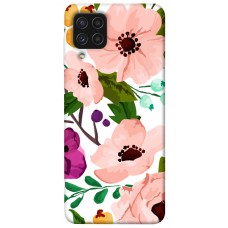 TPU чохол Demsky Акварельные цветы для Samsung Galaxy A22 4G