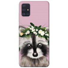 TPU чохол Demsky Raccoon in flowers для Samsung Galaxy A51