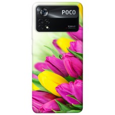 TPU чохол Demsky Красочные тюльпаны для Xiaomi Poco X4 Pro 5G