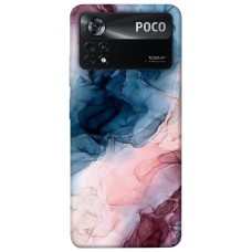 TPU чохол Demsky Розово-голубые разводы для Xiaomi Poco X4 Pro 5G