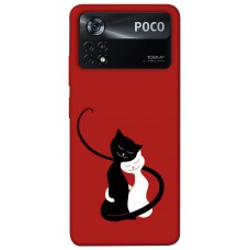 TPU чохол Demsky Влюбленные коты для Xiaomi Poco X4 Pro 5G