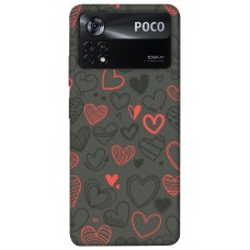 TPU чохол Demsky Милые сердца для Xiaomi Poco X4 Pro 5G