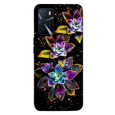 TPU чохол Demsky Flowers on black для Oppo A16s / A16