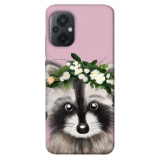 TPU чохол Demsky Raccoon in flowers для Xiaomi Poco M5