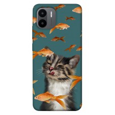 TPU чехол Demsky Cat with fish для Xiaomi Redmi A1 / A2