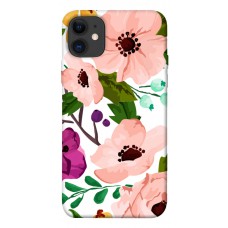TPU чохол Demsky Акварельные цветы для Apple iPhone 11 (6.1")
