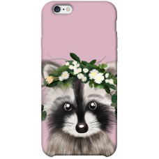 TPU чохол Demsky Raccoon in flowers для Apple iPhone 6/6s plus (5.5")