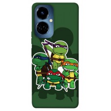 TPU чохол Demsky Green turtles для TECNO Camon 19 (CI6n) / 19 Pro (CI8n)