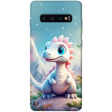 TPU чехол Demsky Білий дракоша для Samsung Galaxy S10+