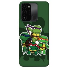 TPU чохол Demsky Green turtles для TECNO Spark 8C